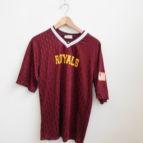 Teamwork Athletic Apparel T Shirt Mens Medium Red Royals Football Jersey USA - Picture 1 of 9